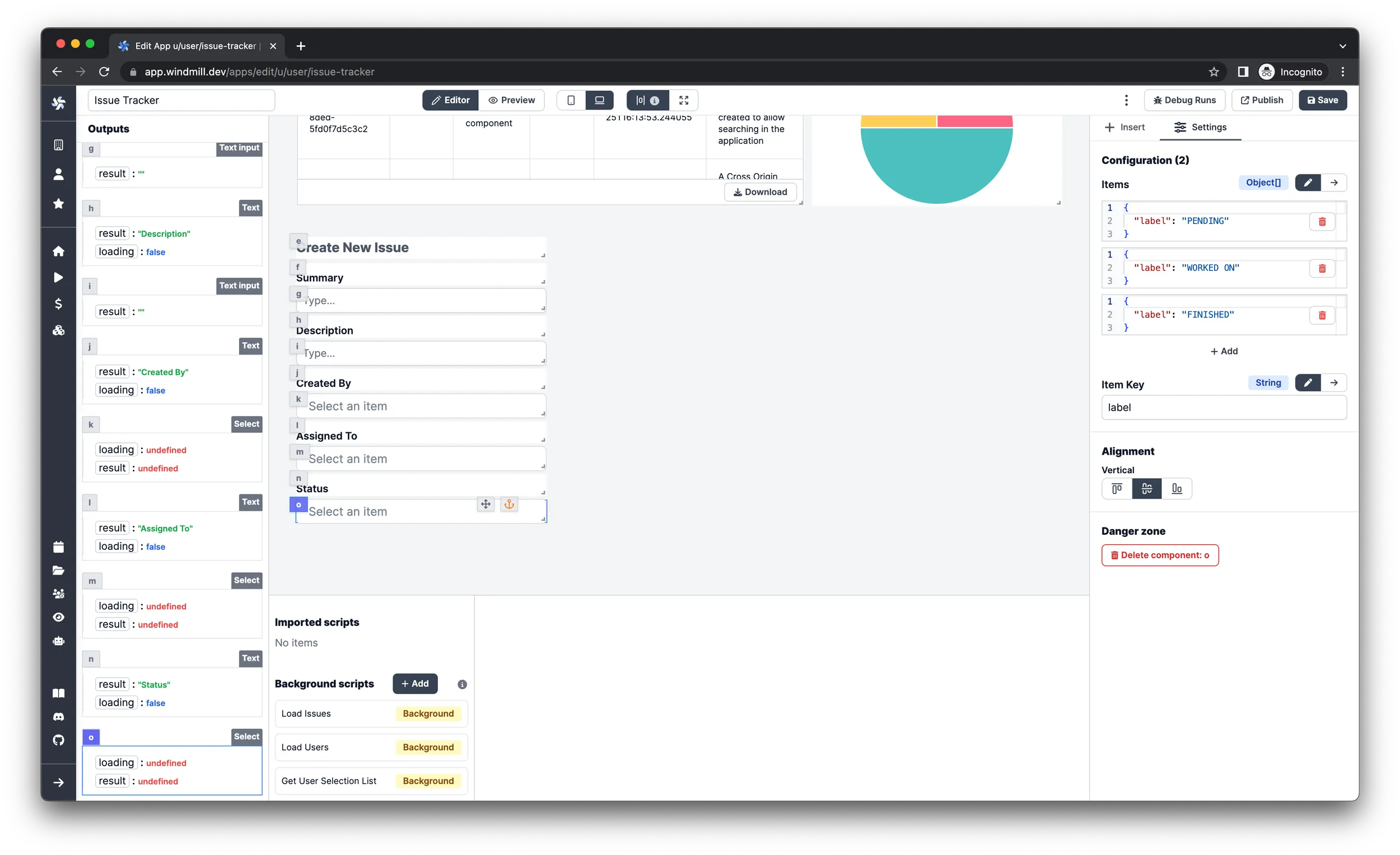 Status form field